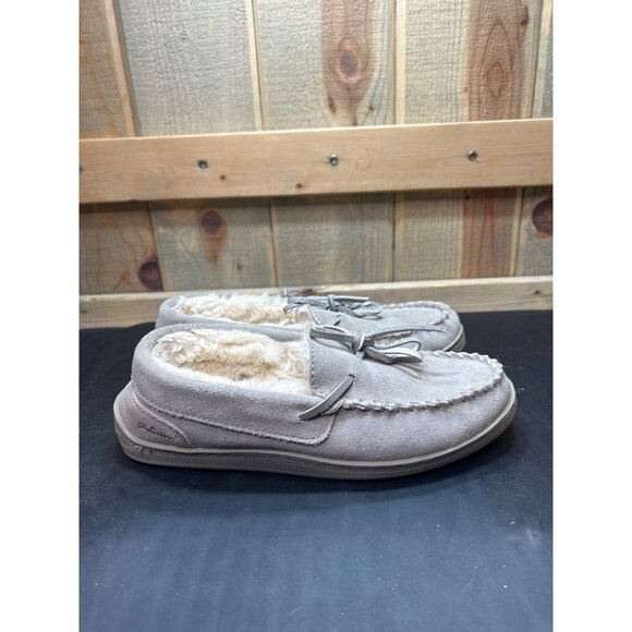 Womens MySlippers Moccasin Slippers With Faux Fur Lining & Suede Upper Size 6 - Picture 1 of 10
